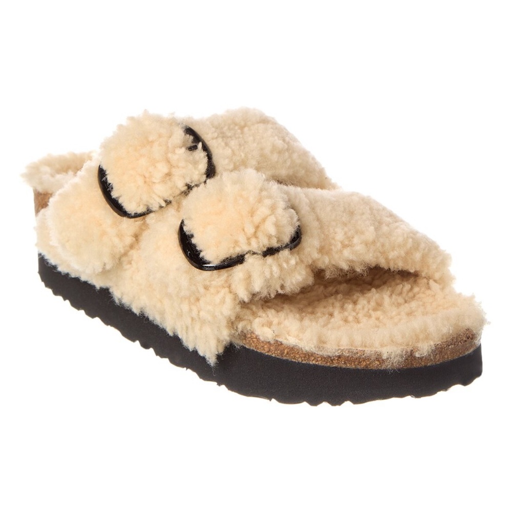 Birkenstock Papillo Arizona Big Buckle Slide Shearling Sandal